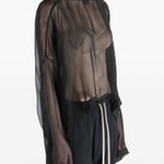 Blusa trasparente Jumbo Tabard in nero Rick owens - donna 