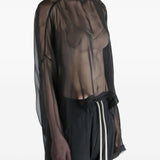 Blusa trasparente Jumbo Tabard in nero Rick owens - donna 