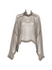 Semi-sheer high-neck blouse in Rick Owens grey - women