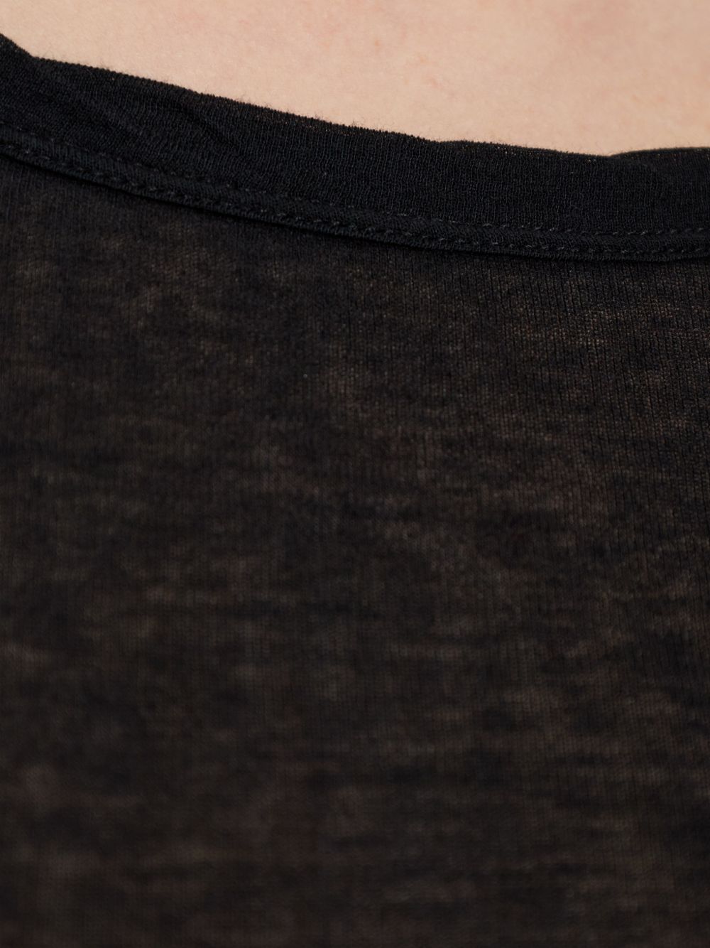 Top crop a maniche lunghe in nero Rick owens - donna 