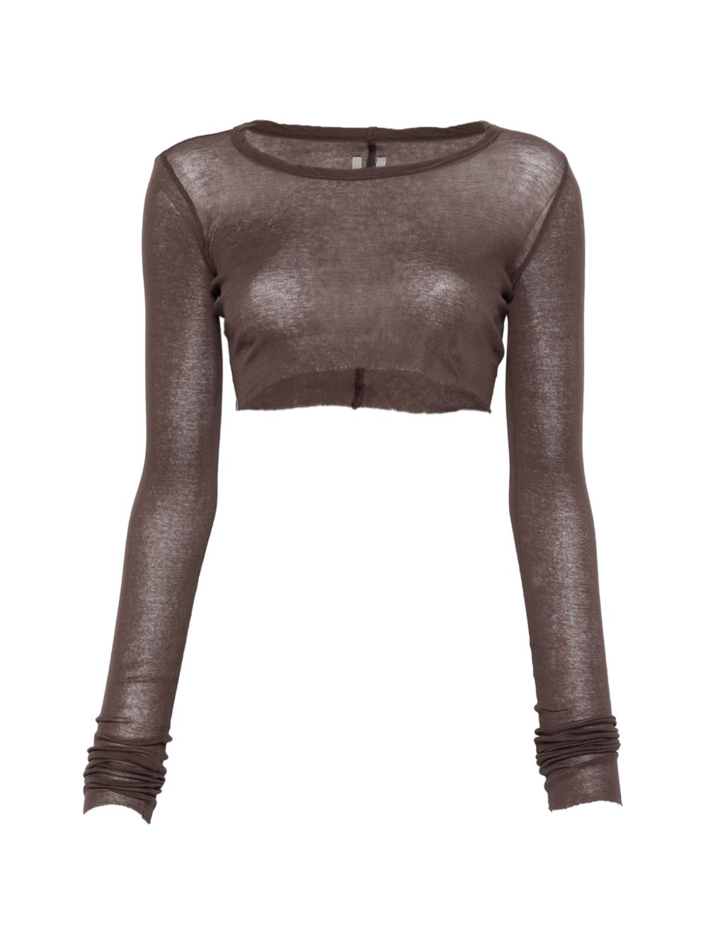 T-shirt corta a maniche lunghe in marrone Rick owens - donna 