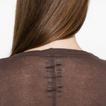 T-shirt corta a maniche lunghe in marrone Rick owens - donna 