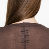 T-shirt corta a maniche lunghe in marrone Rick owens - donna 