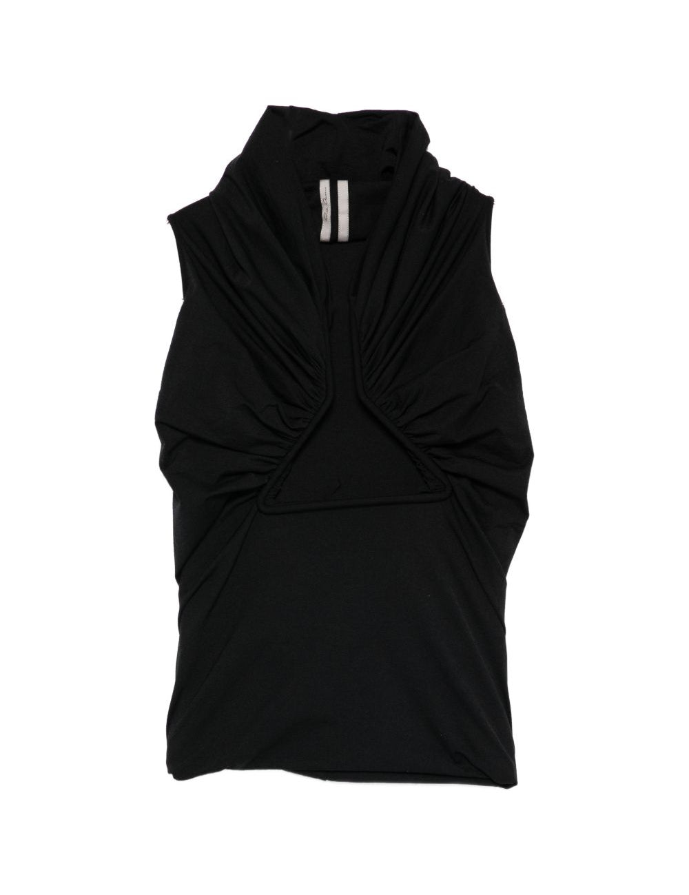 Top in jersey drappeggiato in nero Rick owens - donna 