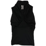 Top in jersey drappeggiato in nero Rick owens - donna 