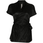Top a maniche corte in nero Rick owens - donna 