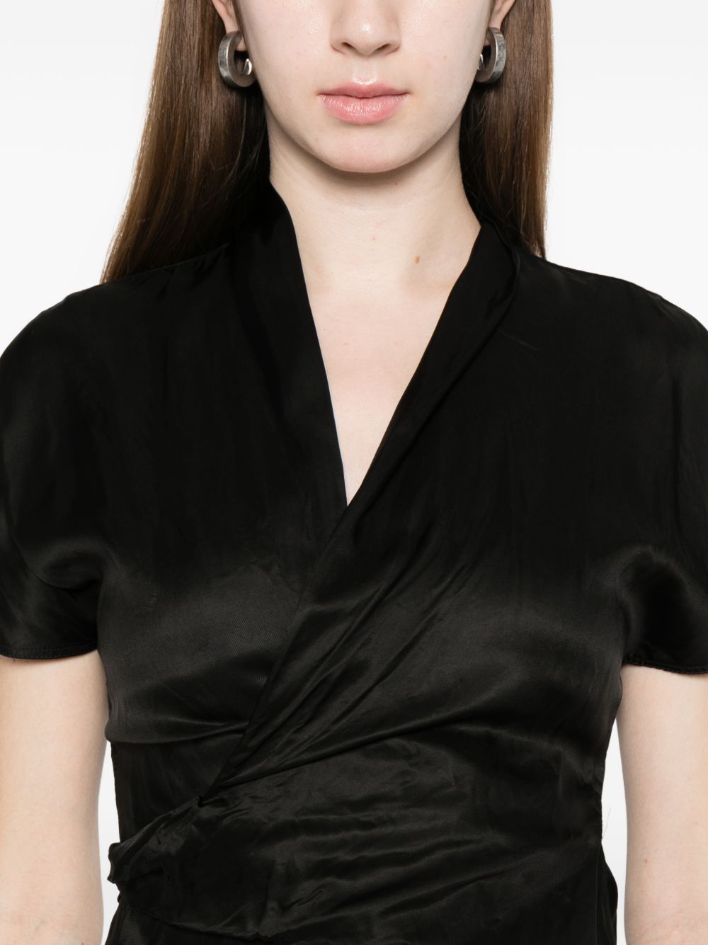 Top a maniche corte in nero Rick owens - donna 