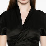 Top a maniche corte in nero Rick owens - donna 
