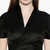 Top a maniche corte in nero Rick owens - donna 