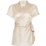 Top  a maniche corte in beige Rick owens - donna 