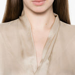 Top  a maniche corte in beige Rick owens - donna 