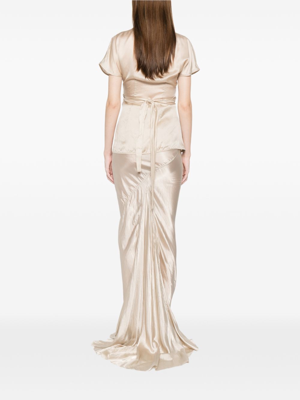 Top  a maniche corte in beige Rick owens - donna 