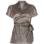 Top a maniche corte in grigio Rick owens - donna 