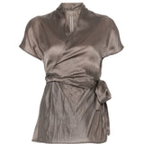 Top a maniche corte in grigio Rick owens - donna 