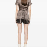 Top a maniche corte in grigio Rick owens - donna 
