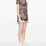 Top a maniche corte in grigio Rick owens - donna 