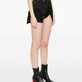 Pantaloncini con tasche e bottoni taglio dirt in nero Rick owens - donna 