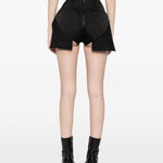 Pantaloncini con tasche e bottoni taglio dirt in nero Rick owens - donna 
