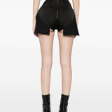 Pantaloncini con tasche e bottoni taglio dirt in nero Rick owens - donna 