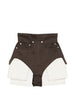Rick Owens women's brown dirt cut shorts with pockets and buttons