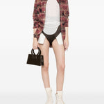 Pantaloncini con tasche e bottoni taglio dirt in marrone Rick owens - donna 