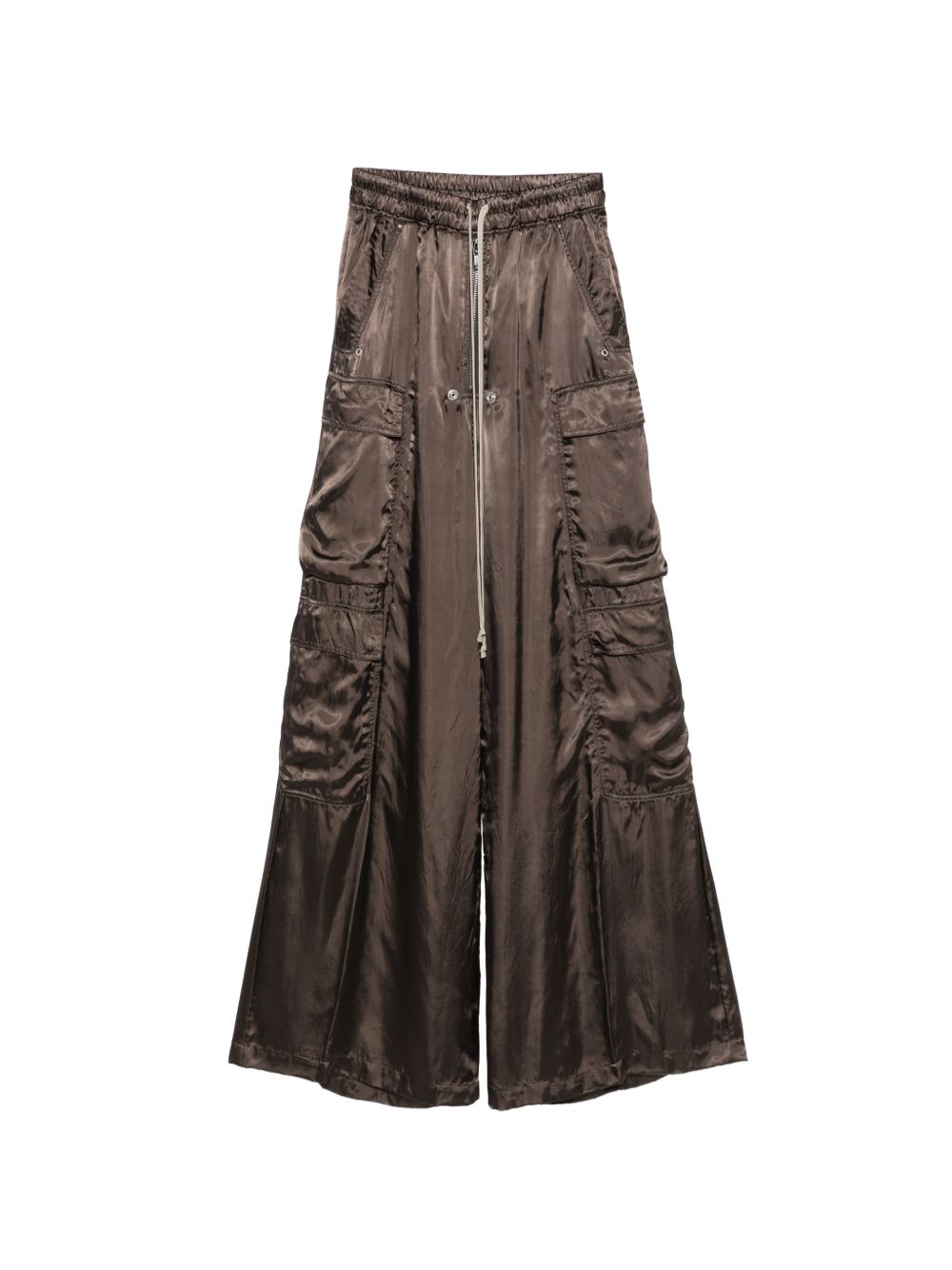 Pantaloni a gamba ampia cargobelas in marrone Rick owens - donna 