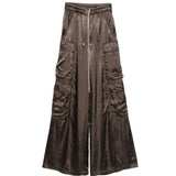 Pantaloni a gamba ampia cargobelas in marrone Rick owens - donna 