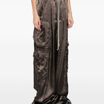 Pantaloni a gamba ampia cargobelas in marrone Rick owens - donna 