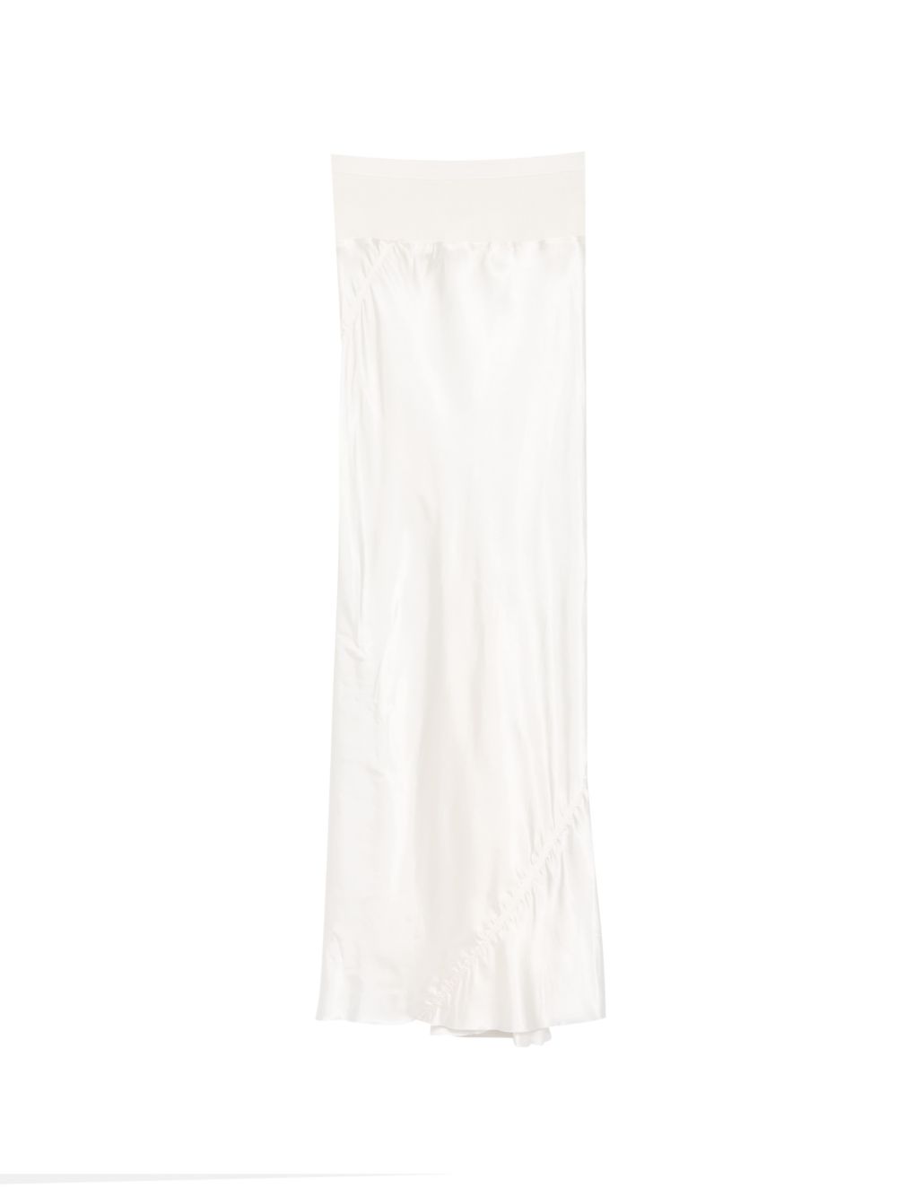 Gonna midi con finitura satinata in bianco Rick owens - donna 