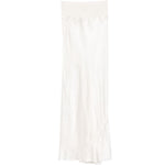 Gonna midi con finitura satinata in bianco Rick owens - donna 