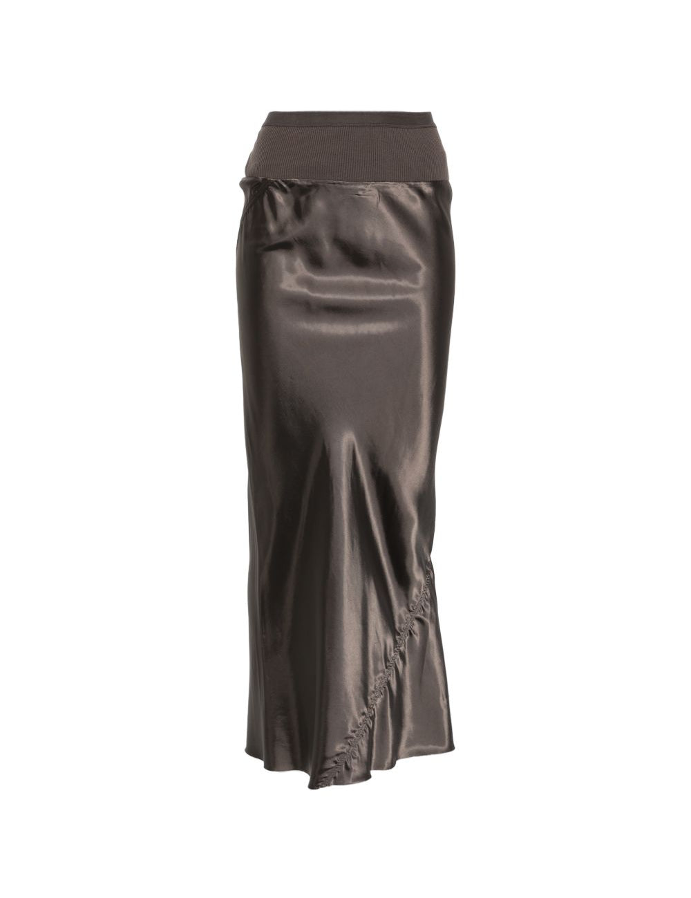 Gonna lunga con arricciatura in grigio Rick owens - donna 