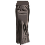 Gonna lunga con arricciatura in grigio Rick owens - donna 