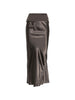 Gonna lunga con arricciatura in grigio Rick owens - donna