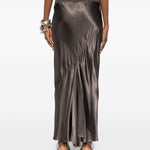 Gonna lunga con arricciatura in grigio Rick owens - donna 