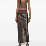 Gonna lunga con arricciatura in grigio Rick owens - donna 