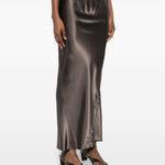 Gonna lunga con arricciatura in grigio Rick owens - donna 