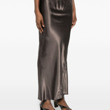 Gonna lunga con arricciatura in grigio Rick owens - donna 