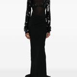 Gonna maxi coda in nero Rick owens - donna 
