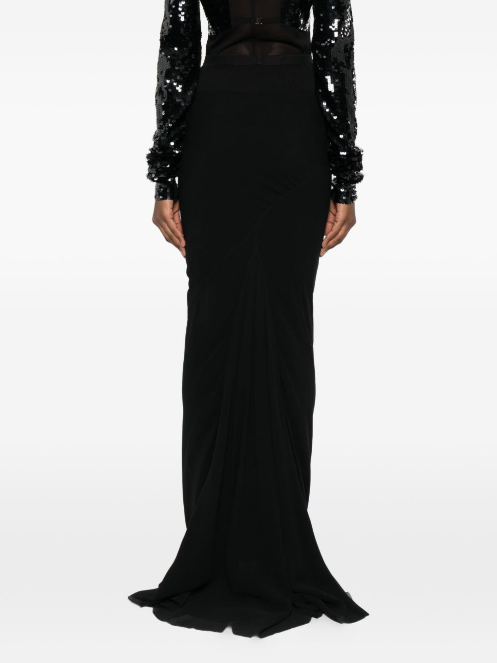 Gonna maxi coda in nero Rick owens - donna 