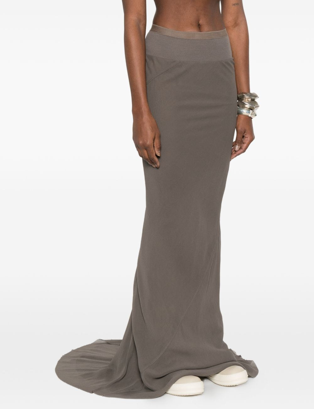 Gonna maxi coda in grigio Rick owens - donna 