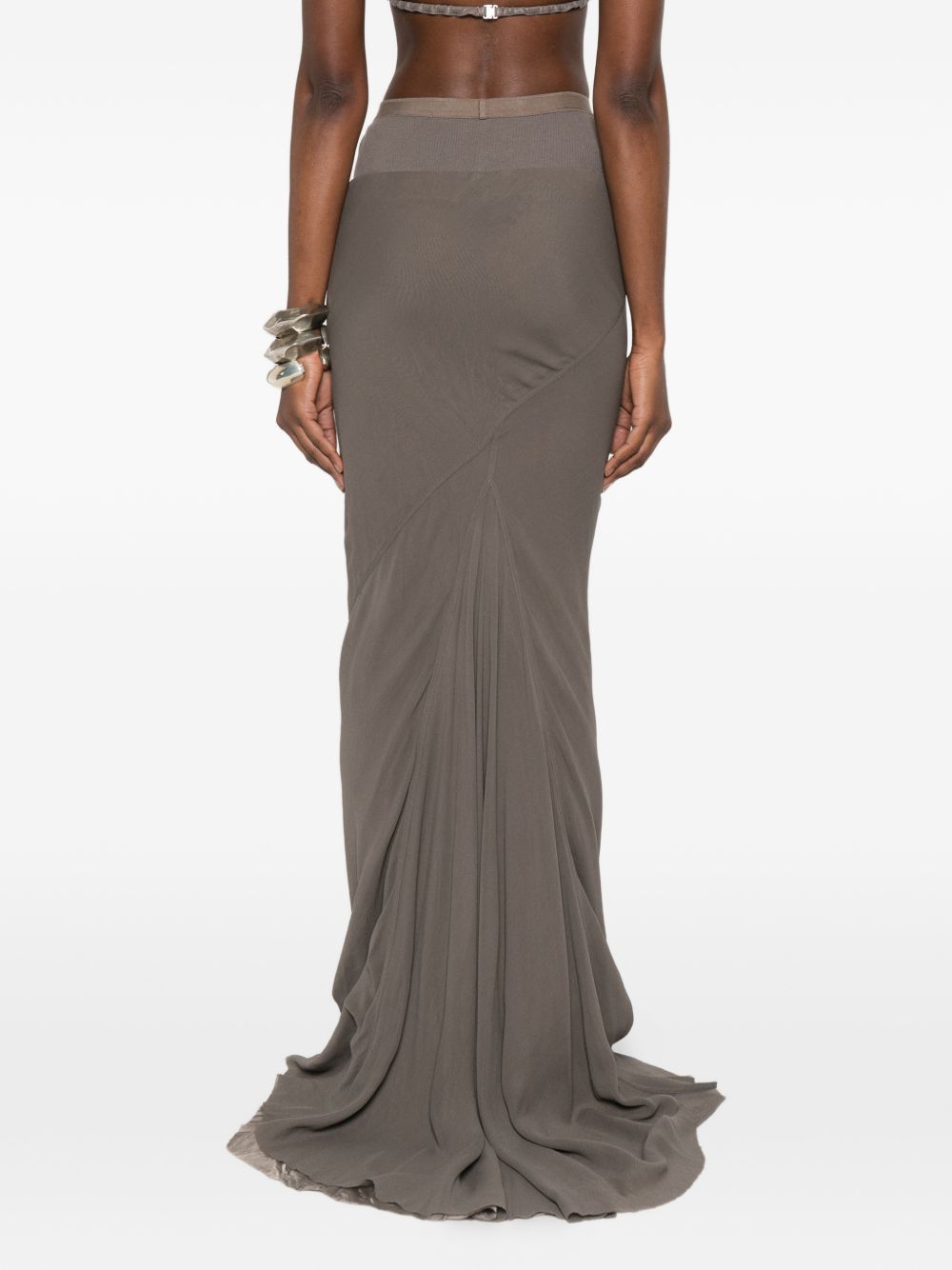 Gonna maxi coda in grigio Rick owens - donna 