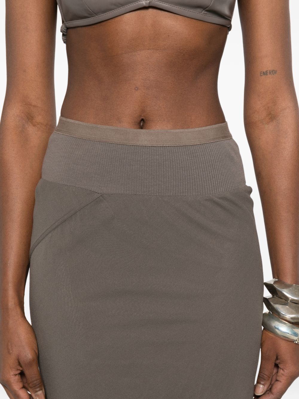 Gonna maxi coda in grigio Rick owens - donna 