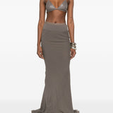 Gonna maxi coda in grigio Rick owens - donna 