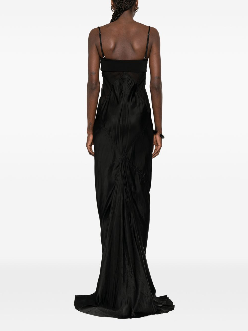 Abito combo slip in nero Rick Owens - donna 