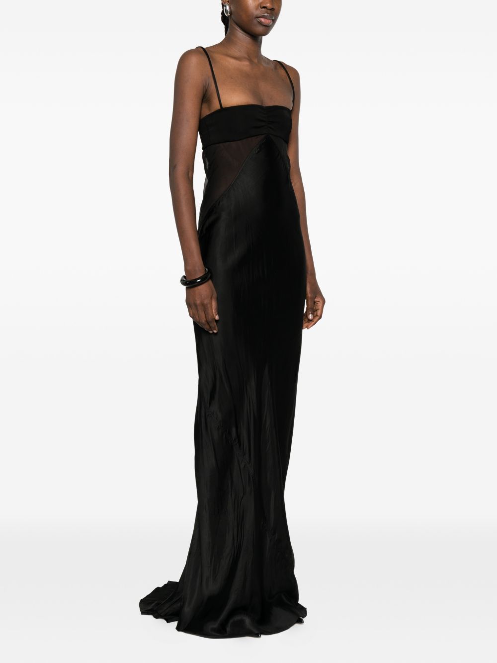 Abito combo slip in nero Rick Owens - donna 