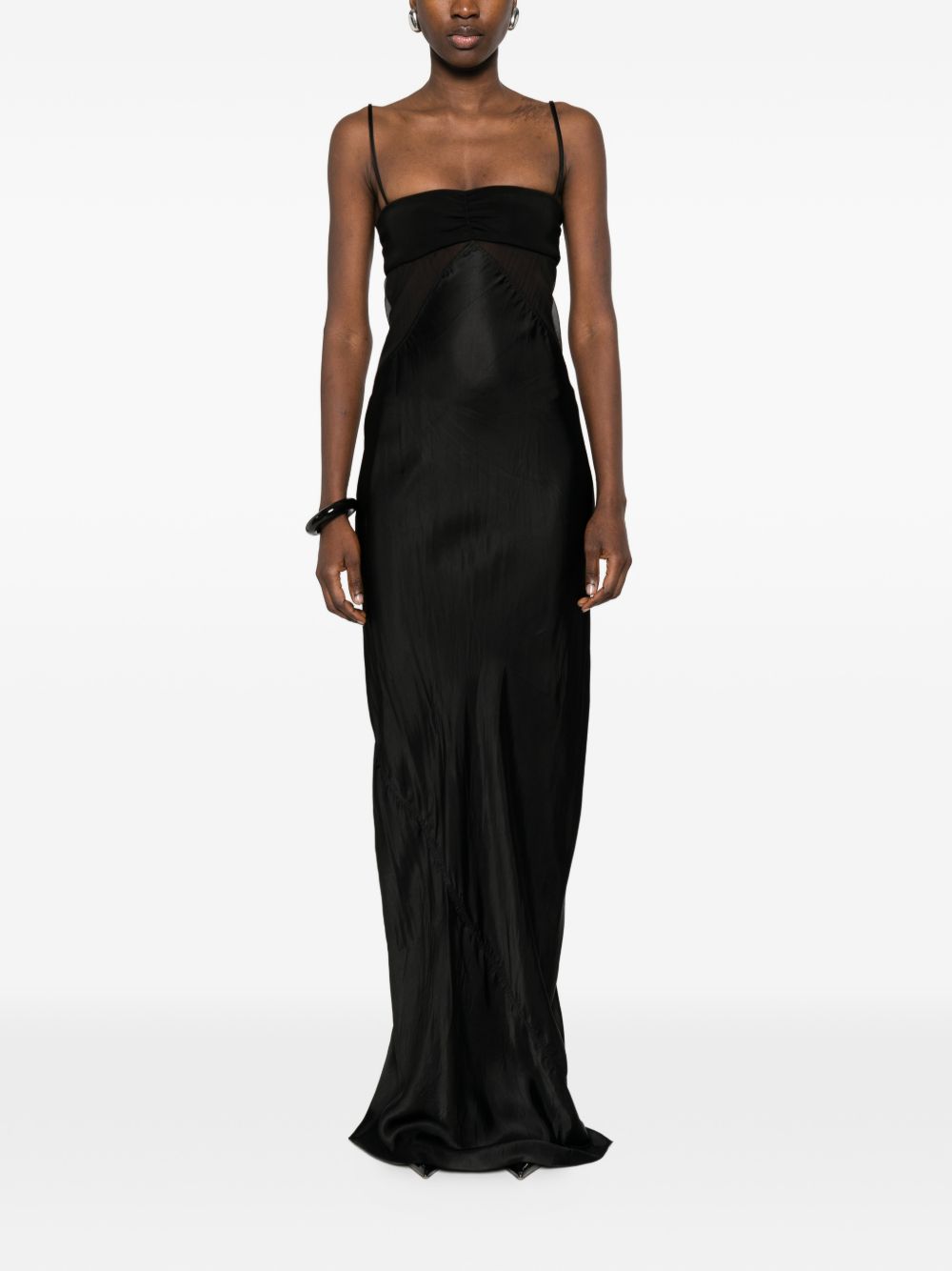 Abito combo slip in nero Rick Owens - donna 