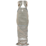 Abito lungo con paillettes in argento Rick Owens - donna 