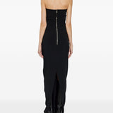 Abito lungo senza spalline con cut-out in nero Rick owens - donna 