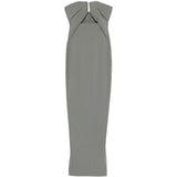 Abito maxi con cut-out in grigio Rick owens - donna 