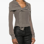 Giacca biker classica in talpa Rick Owens - donna 